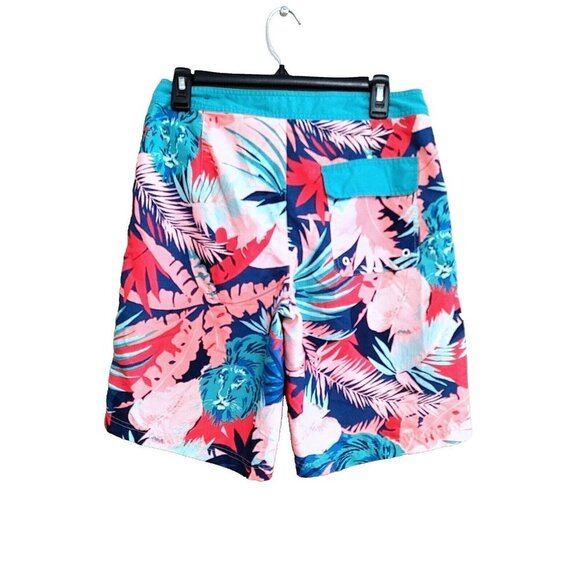American Eagle Board Shorts Mens Size Small Multi Color Tropical Swim Shorts - Picture 2 of 4